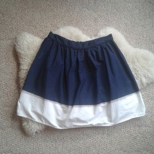 NWT Reed Navy Blue & White Stretch Cotton Skirt